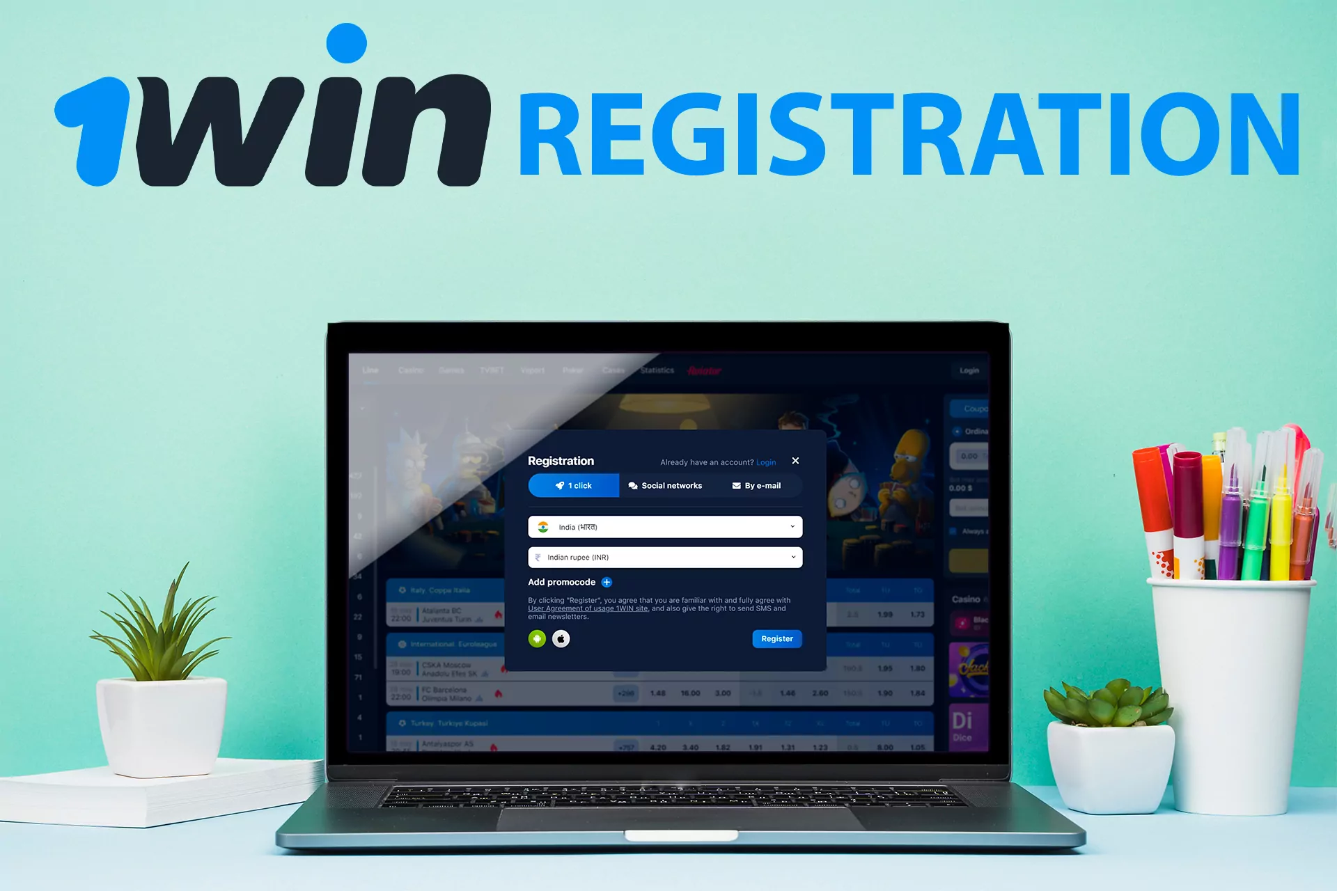 Registration at 1win