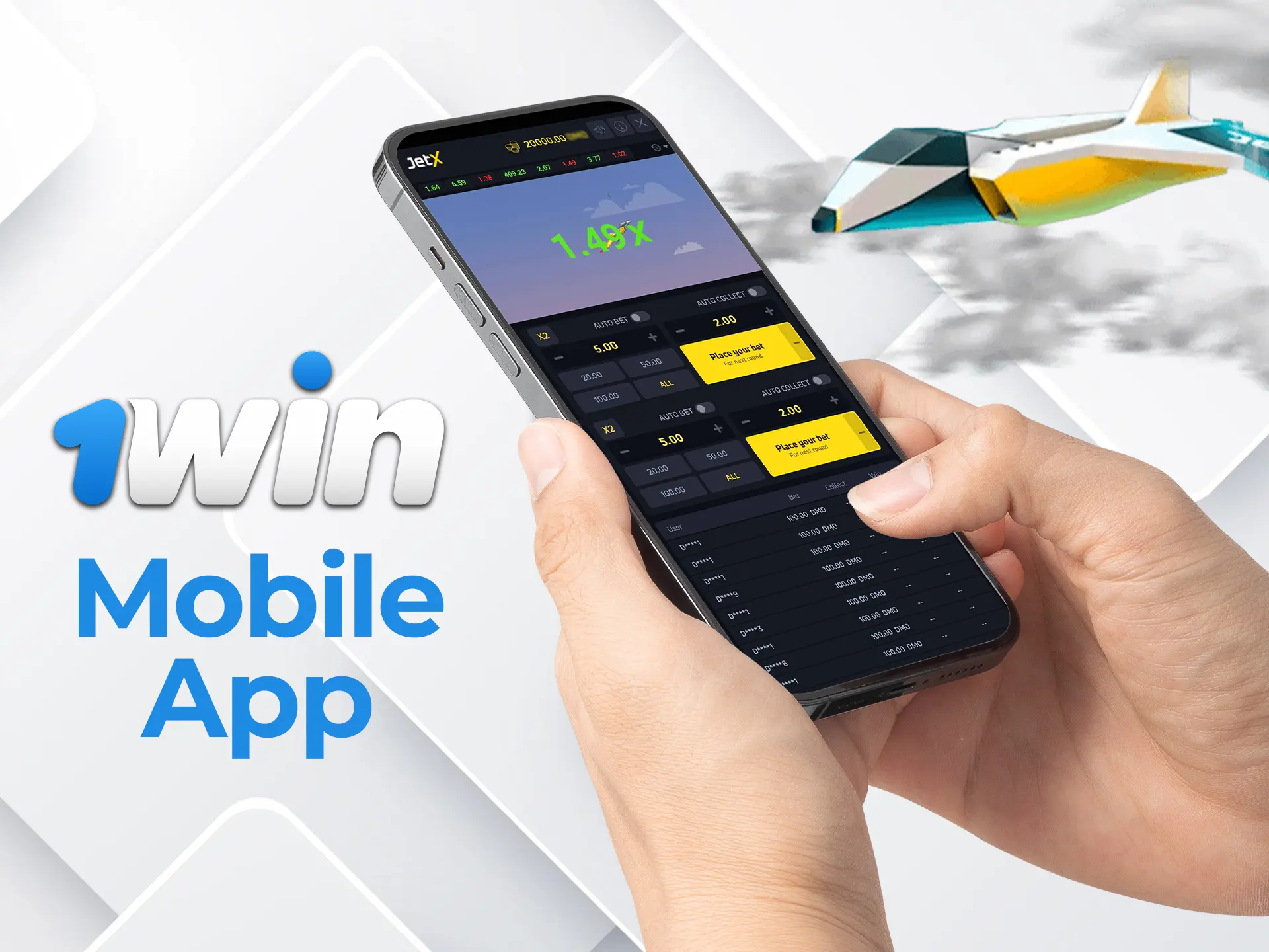You can play 1Win JetX directly from your Android or iOS devices.